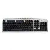 TECLADO MULTIMÍDIA KB 3201 PS2 PRATA / PRETO.