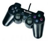 Controle Joystick Preto p/ PS2 Cod. 6649 c/ Vibração.