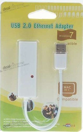 Adaptador Usb Rj45 Placa De Rede 10/100 Mac,win7 64,xp